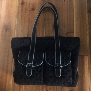 Vera Bradley Black tote bag- great condition